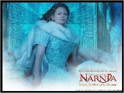 brzydka, siedzi, Tilda Swinton, The Chronicles Of Narnia, futro